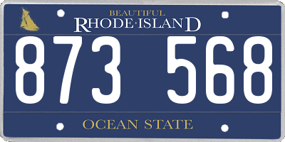 RI license plate 873568