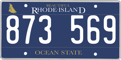 RI license plate 873569