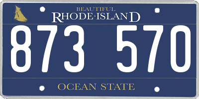 RI license plate 873570