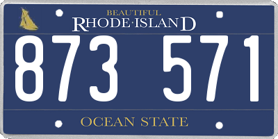RI license plate 873571