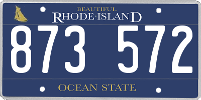 RI license plate 873572