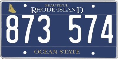 RI license plate 873574
