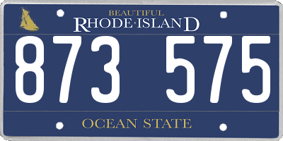 RI license plate 873575