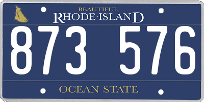 RI license plate 873576