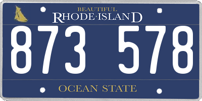 RI license plate 873578