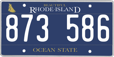 RI license plate 873586