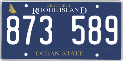 RI license plate 873589