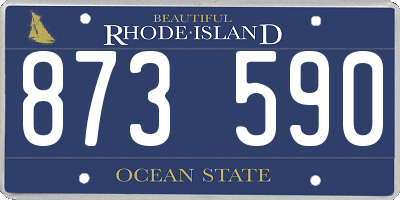 RI license plate 873590