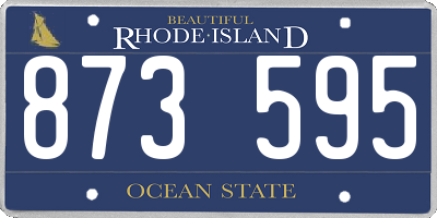 RI license plate 873595