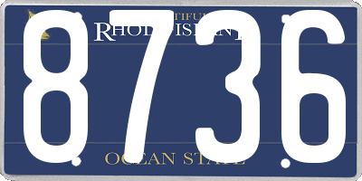RI license plate 8736