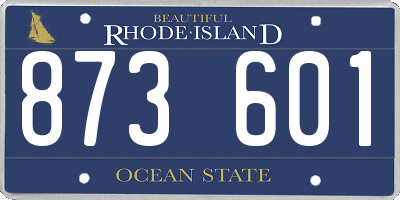 RI license plate 873601