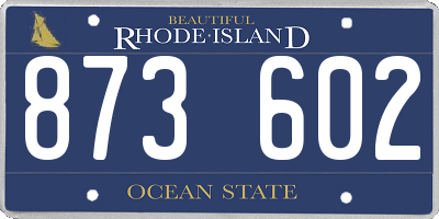 RI license plate 873602