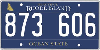 RI license plate 873606
