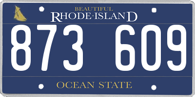 RI license plate 873609