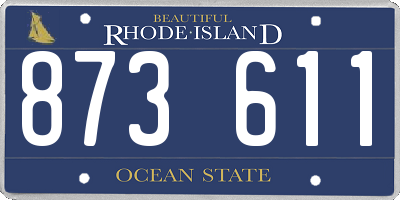 RI license plate 873611