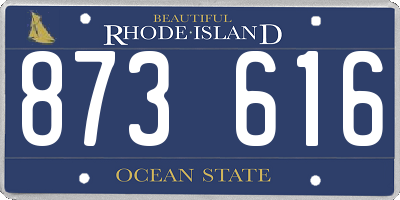 RI license plate 873616