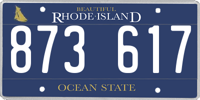 RI license plate 873617