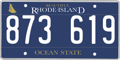 RI license plate 873619