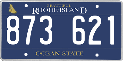 RI license plate 873621