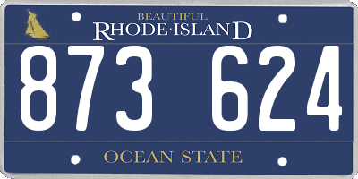 RI license plate 873624