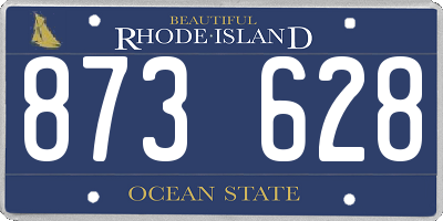 RI license plate 873628