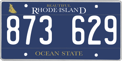 RI license plate 873629