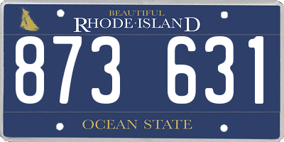 RI license plate 873631