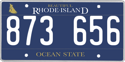 RI license plate 873656