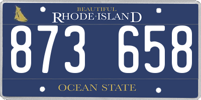 RI license plate 873658
