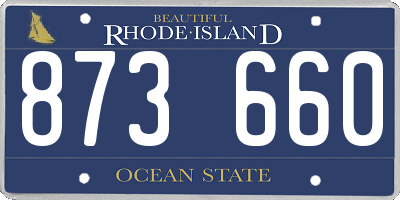 RI license plate 873660