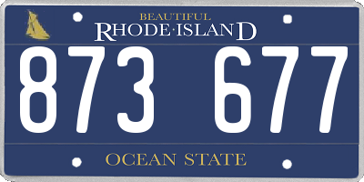 RI license plate 873677