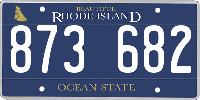 RI license plate 873682