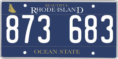 RI license plate 873683