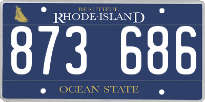 RI license plate 873686