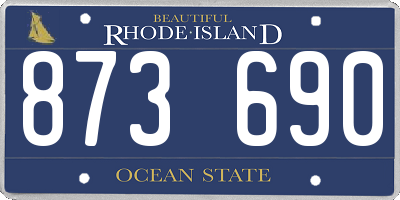 RI license plate 873690