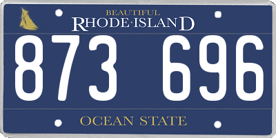 RI license plate 873696