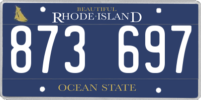 RI license plate 873697