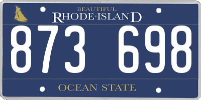 RI license plate 873698
