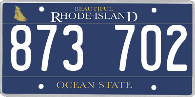 RI license plate 873702