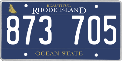 RI license plate 873705