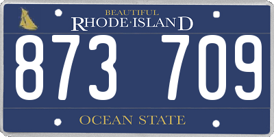 RI license plate 873709