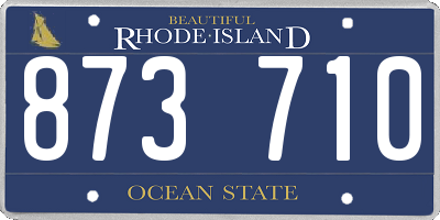 RI license plate 873710