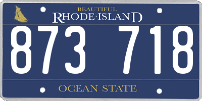 RI license plate 873718