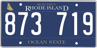 RI license plate 873719