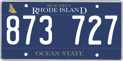 RI license plate 873727