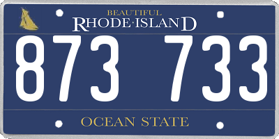 RI license plate 873733