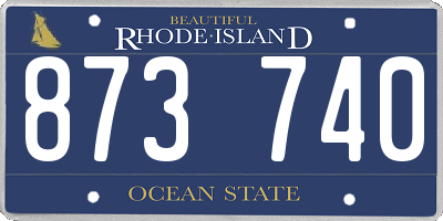 RI license plate 873740