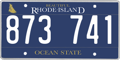 RI license plate 873741