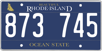 RI license plate 873745