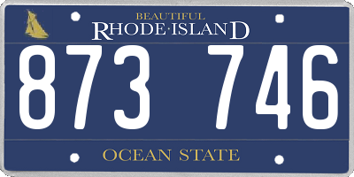 RI license plate 873746